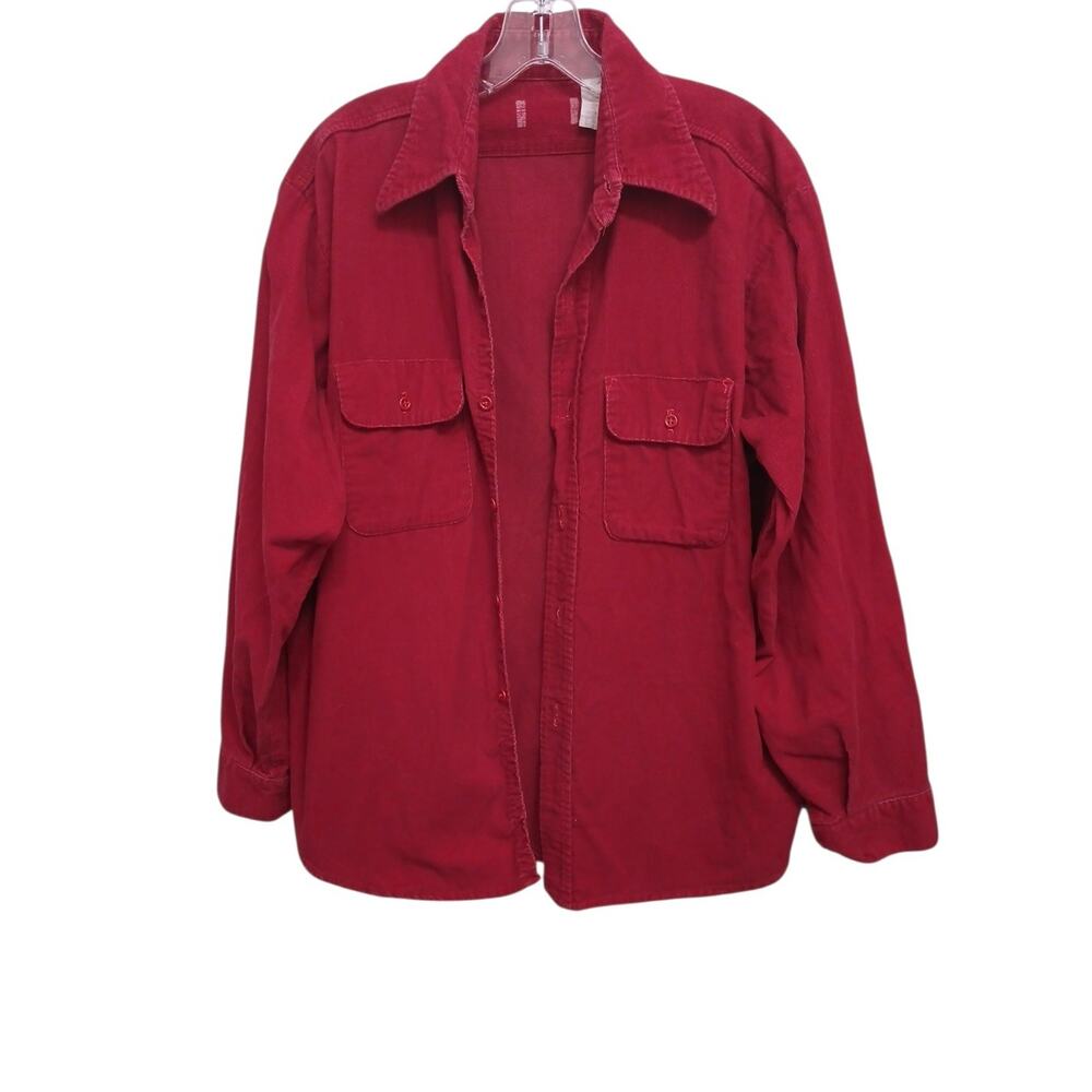 1970‎ Amalgamated Clothing Workers of America ACWA Union Red Corduroy Shirt M